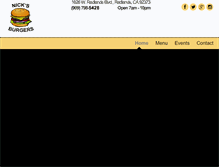 Tablet Screenshot of nicksburgers.com